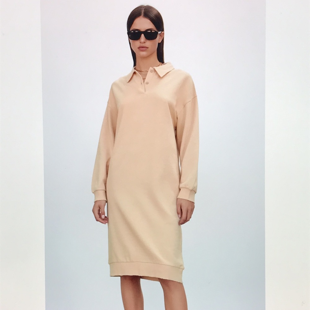Zara polo sweatshirt dress S